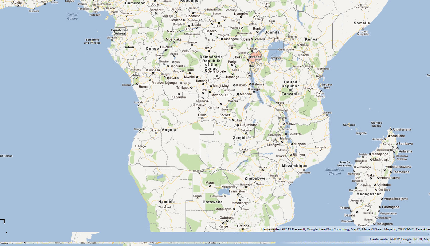 carte du Rwanda afrique